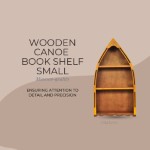 K192 Wooden Canoe Book Shelf Small 